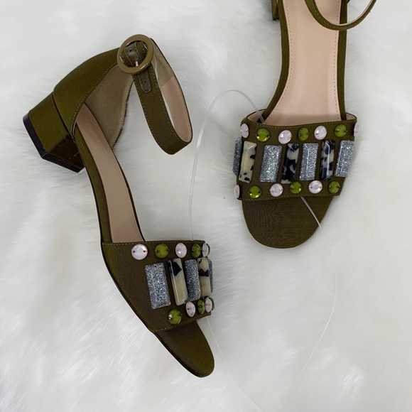 J. Crew Shoes - NWT J. CREW jeweled sandals low chunky heels